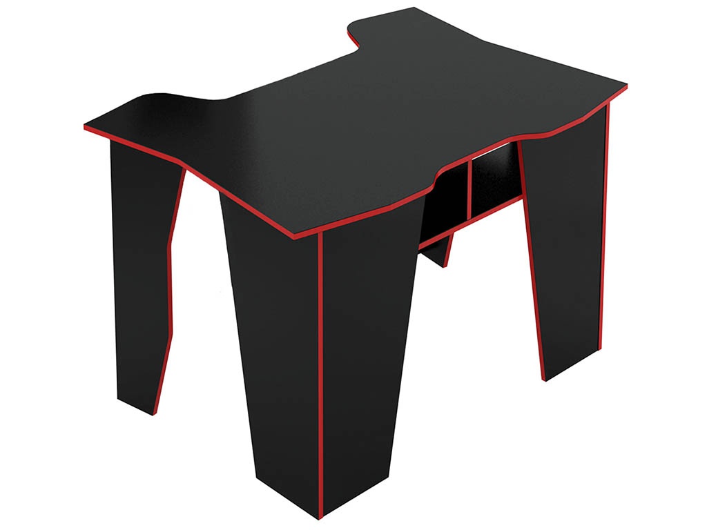 Стол MfMaster Страйкер-1, ШхГ: 120х89 см, цвет: черный/красный Мастер