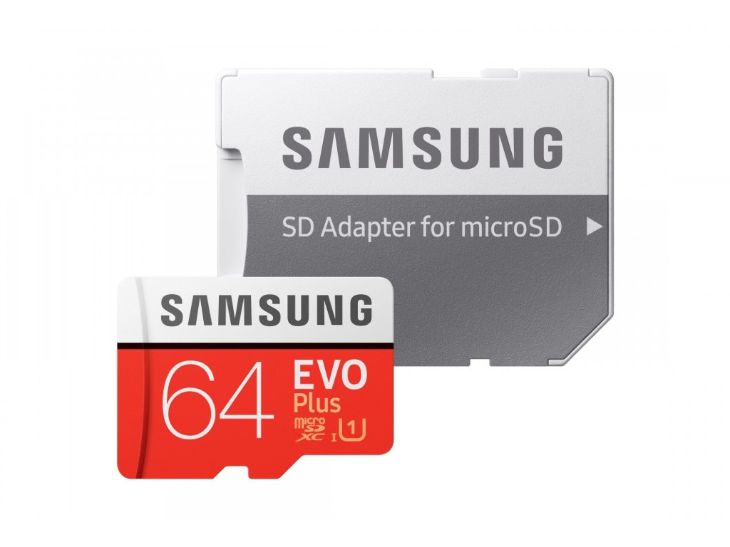 Карта памяти 64Gb - Samsung - Micro Secure Digital XC EVO Plus UHS-I U1 Class 10 MB-MC64HA/RU с переходником под SD