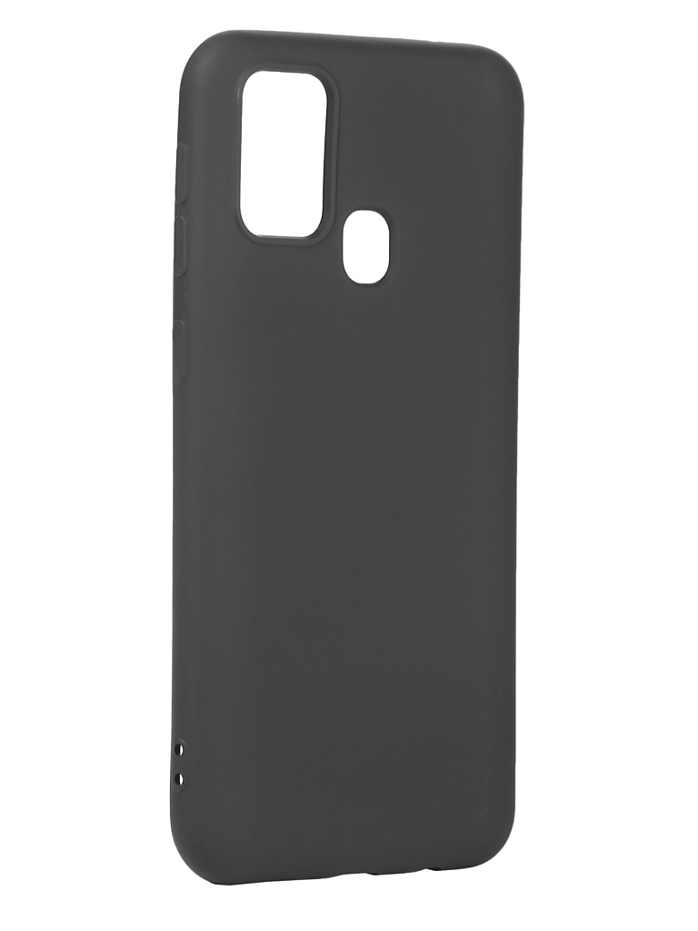 Чехол с микрофиброй DF для Samsung Galaxy M31 Silicone Black sOriginal-17
