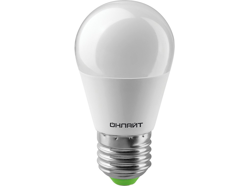

Лампочка ОнЛайт LED G45 E27 10W 230V 4000K OLL-G45-10-230-4K-E27-PROMO 82 913, 82 913