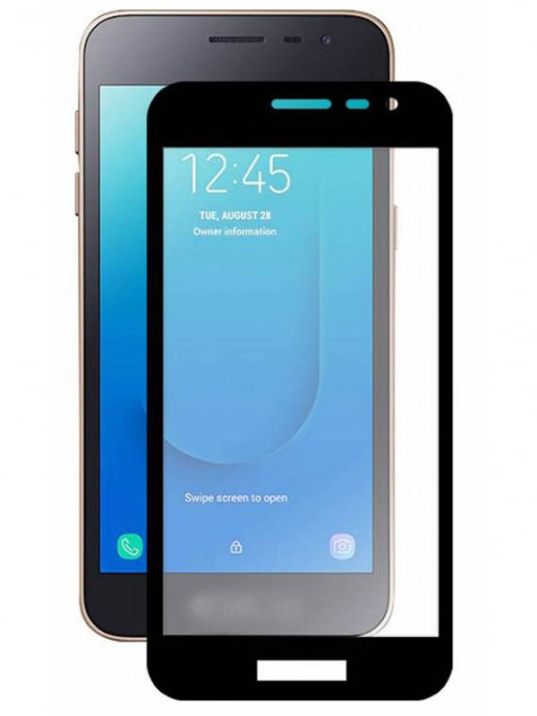 

Закаленное стекло DF для Samsung Galaxy J2 Core/J2 Core 2020 Full Screen + Full Glue Black Frame sColor-102, sColor-102