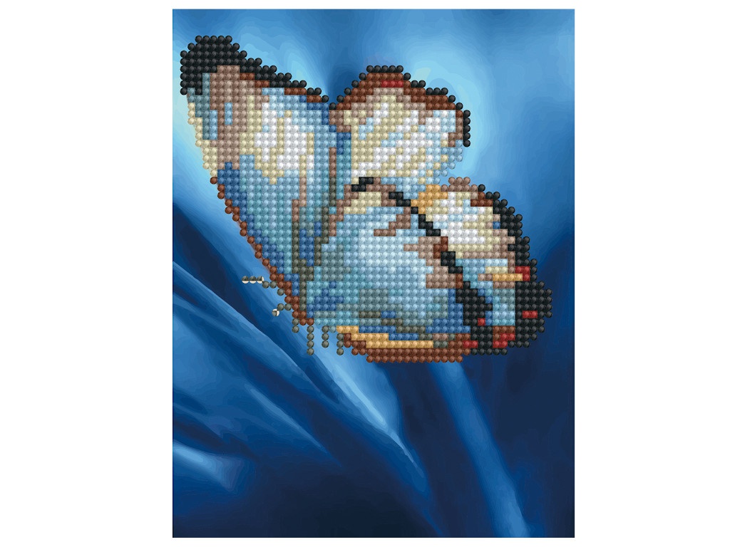 фото Набор для творчества molly картина мозаикой бабочка на синем 15x20cm km0734