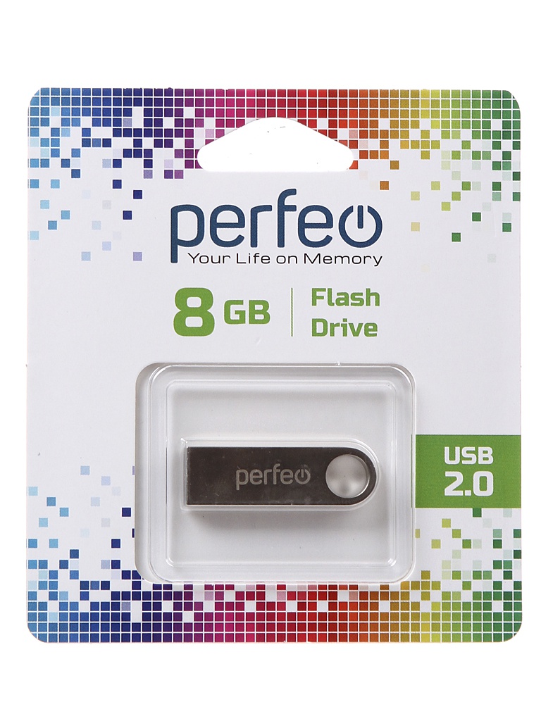 

USB Flash Drive 8Gb - Perfeo M07 Metal Series PF-M07MS008, PF-M07MS008