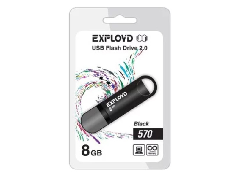 USB Flash Drive EXPLOYD 570 8GB Black EX-8GB-570-Black