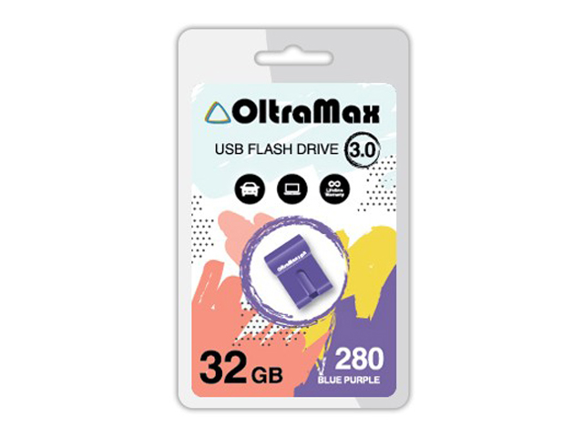 

USB Flash Drive 32Gb - OltraMax 280 OM-32GB-280-Blue Purple, OM-32GB-280-Blue Purple