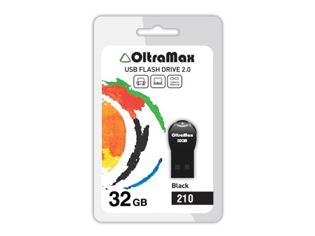 

USB Flash Drive OltraMax 210 32GB Black, OM-32GB-210-Black