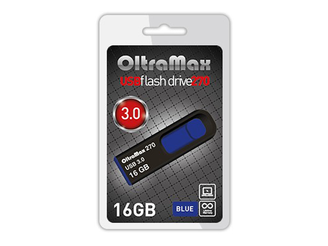 

USB Flash Drive 16Gb - OltraMax 270 OM-16GB-270-Blue, OM-16GB-270-Blue