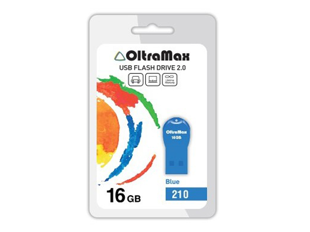 

USB Flash Drive OltraMax 210 16GB Blue, OM-16GB-210-Blue