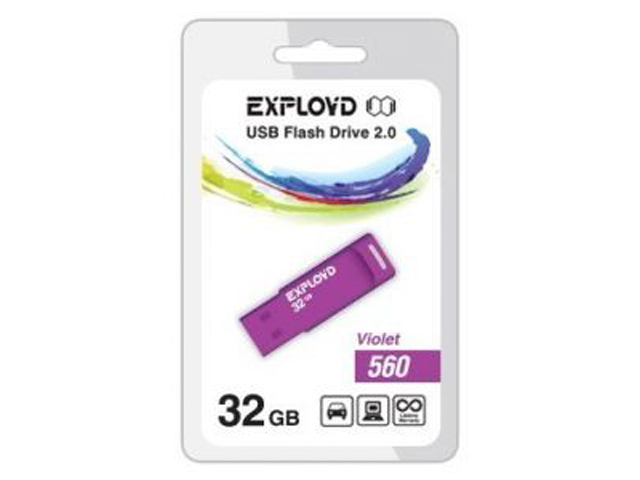 

USB Flash Drive EXPLOYD 560 32GB Violet, EX-32GB-560-Violet