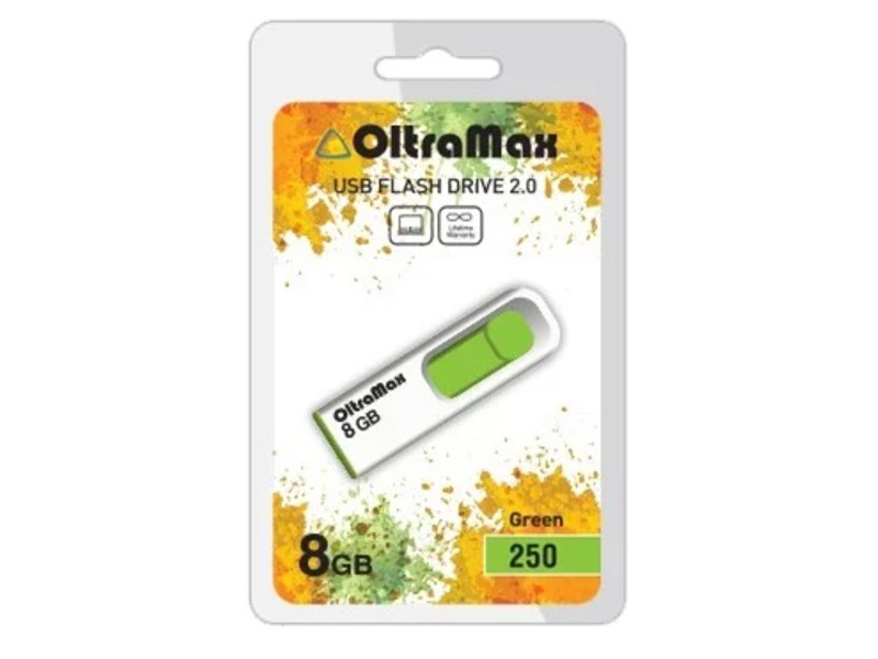 

USB Flash Drive 8Gb - OltraMax 250 OM-8GB-250-Green, OM-8GB-250-Green