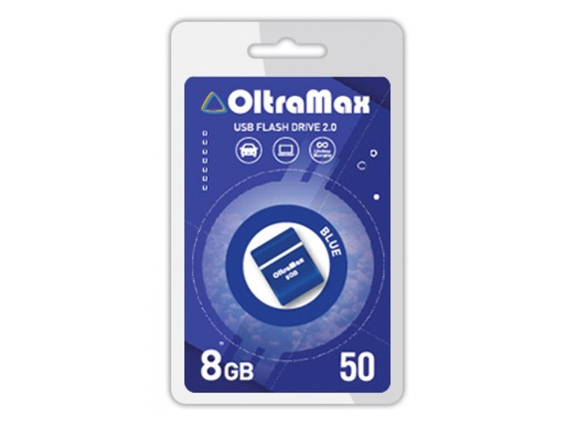 USB Flash Drive 8Gb - OltraMax 50 OM-8GB-50-Blue usb flash drive 8gb oltramax 250 om 8gb 250 blue