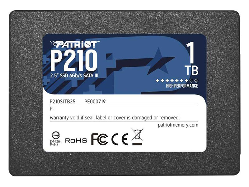 Твердотельный накопитель Patriot Memory P210 1Tb P210S1TB25 твердотельный накопитель patriot memory 500gb vp4000m500gm23