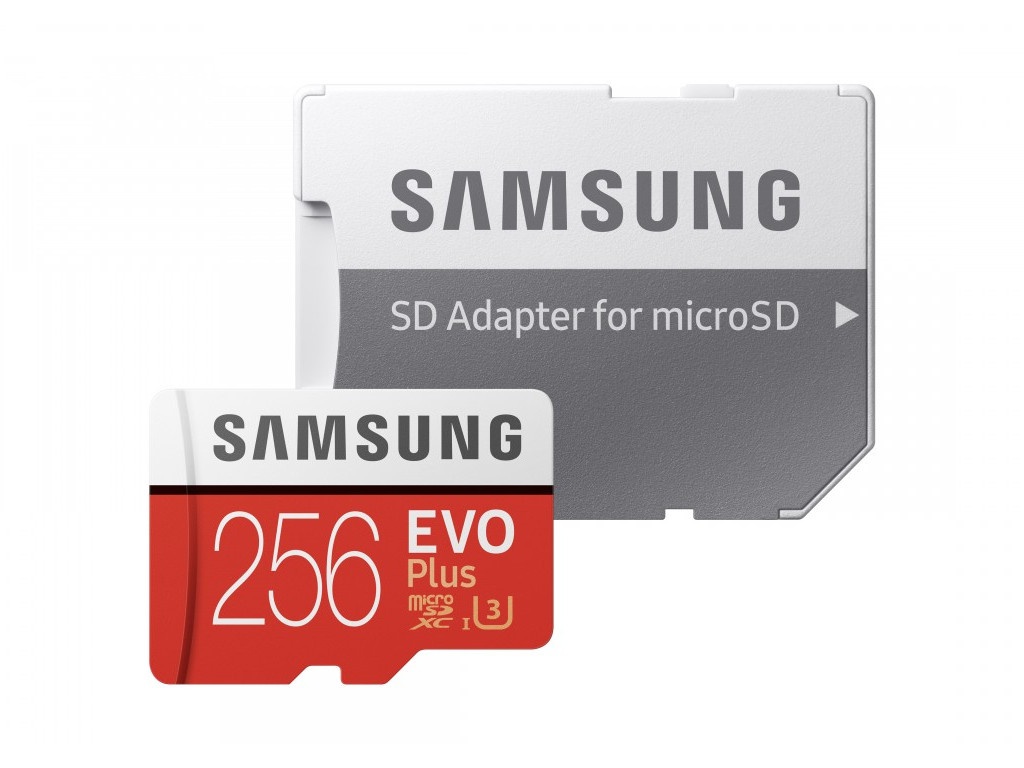 Карта памяти 256Gb - Samsung Micro Secure Digital XC EVO Plus Class10 MB-MC256HA/RU с переходником под SD