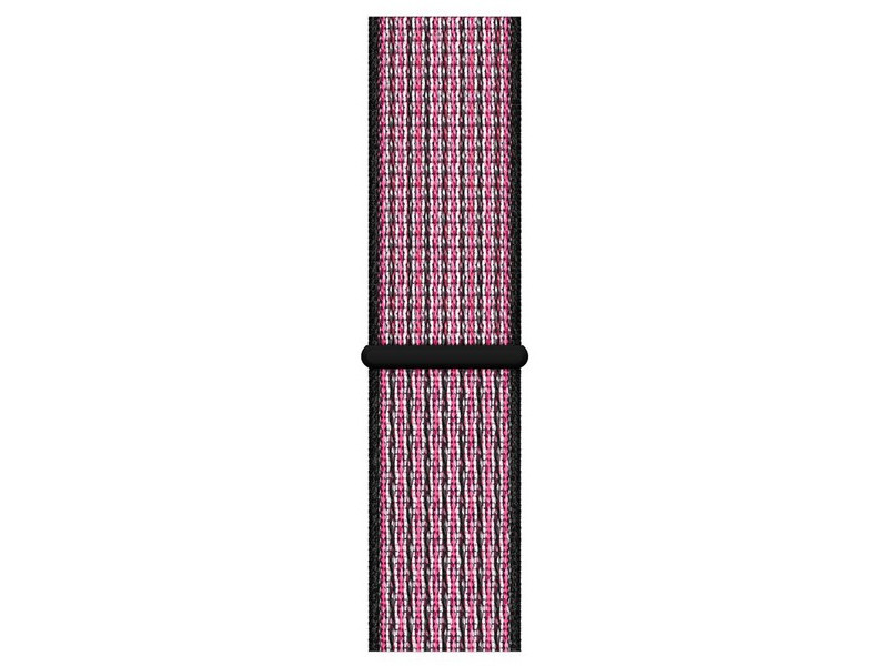 фото Аксессуар ремешок krutoff nylon для apple watch 1 38/40mm pink-black 03591