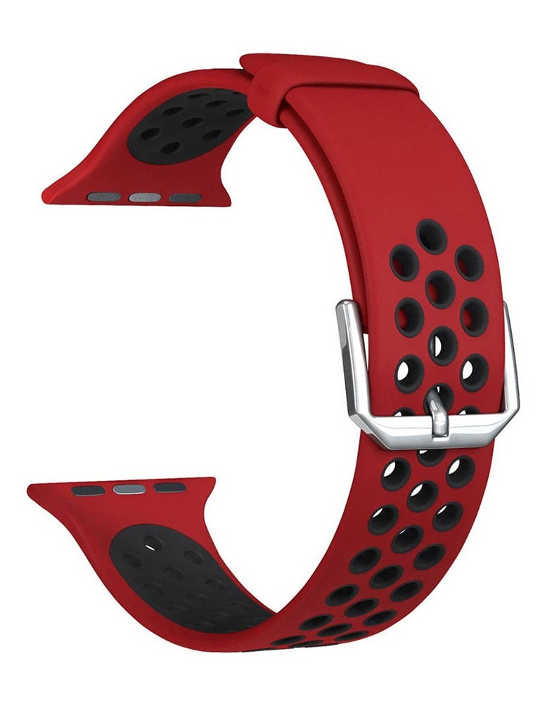 фото Аксессуар ремешок lyambda для apple watch 38/40mm alioth red-black ds-aps01-21-40-rb