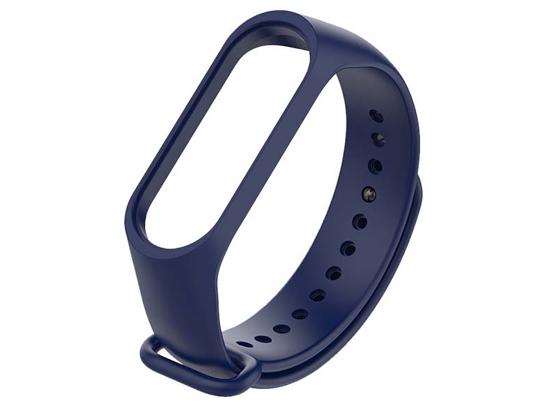 фото Aксессуар ремешок red line для xiaomi mi band 3 / mi band 4 silicone №3 navy blue ут000021118