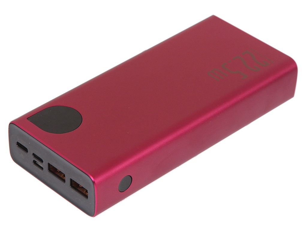 фото Внешний аккумулятор baseus power bank adaman metal digital display quick charge 22.5w 20000mah red ppimda-a09