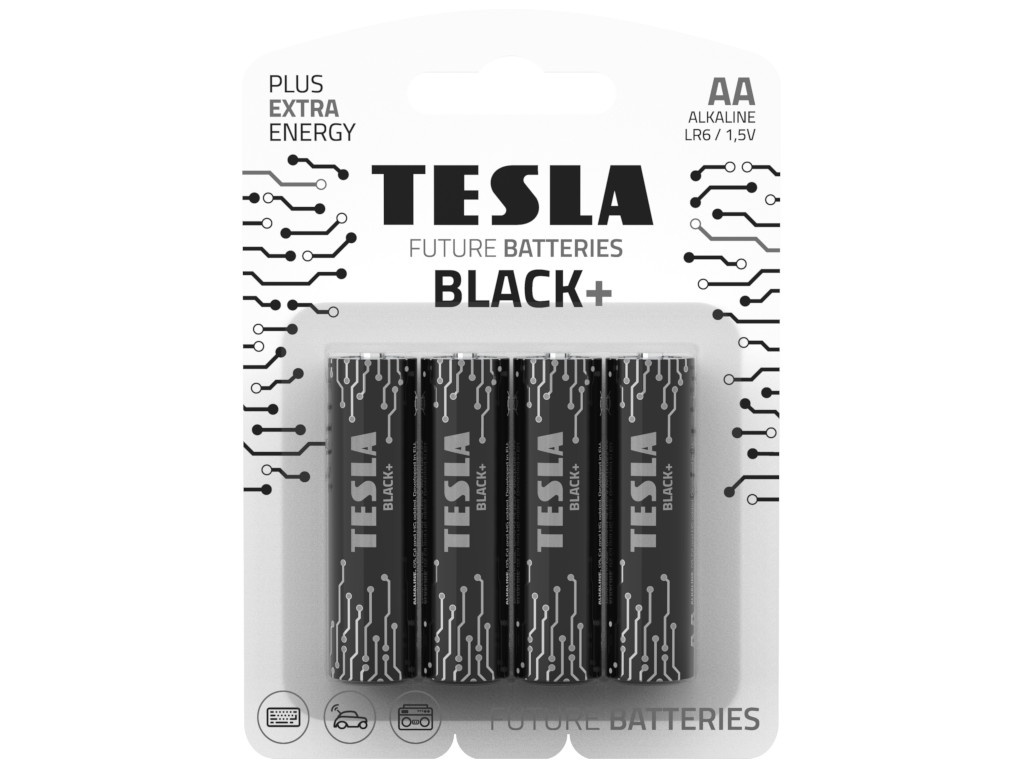 фото Батарейка aa - tesla black+ (4 штуки)