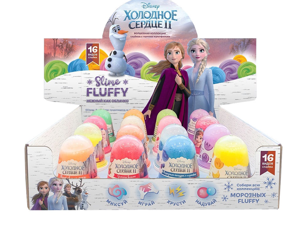 

Слайм KiKi Disney Monsters Fluffy Шоу-бокс 16шт SB004, SB004