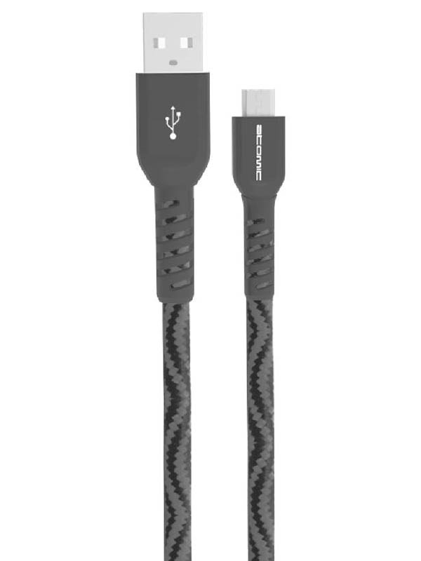 фото Аксессуар atomic flexstick usb - microusb 1.5m grey 30206