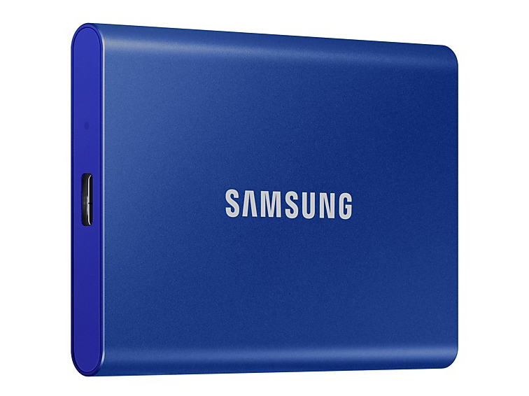 Твердотельный накопитель Samsung Portable T7 1Tb Blue MU-PC1T0H/WW твердотельный накопитель samsung 990 pro 1tb mz v9p1t0cw