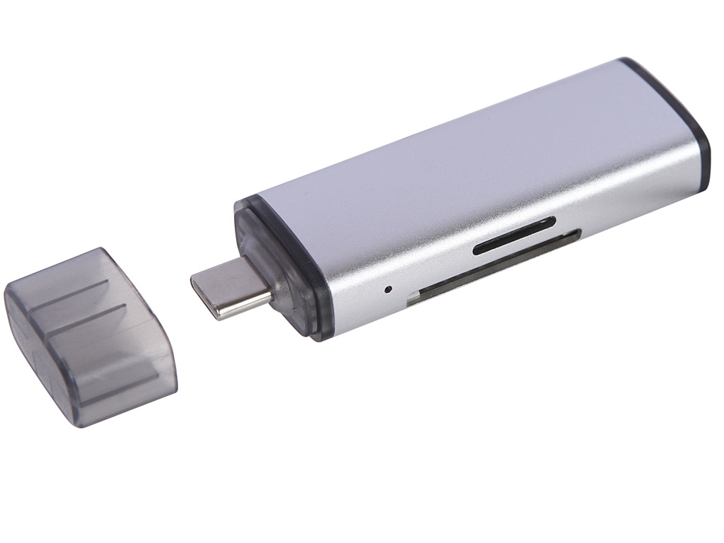 фото Карт-ридер ineez usb type-c card reader usb & otg 3in1 grey ads-103 911491