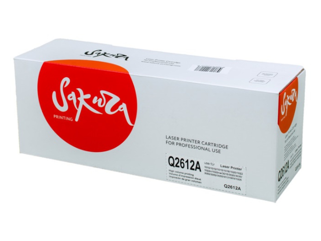 Картридж Sakura SAQ2612A для HP LaserJet 3015/1022/1020/1015/1012/1010/3030/3020 лазерный картридж для hp lj 1010 1012 1015 1018 1020 1020 cactus