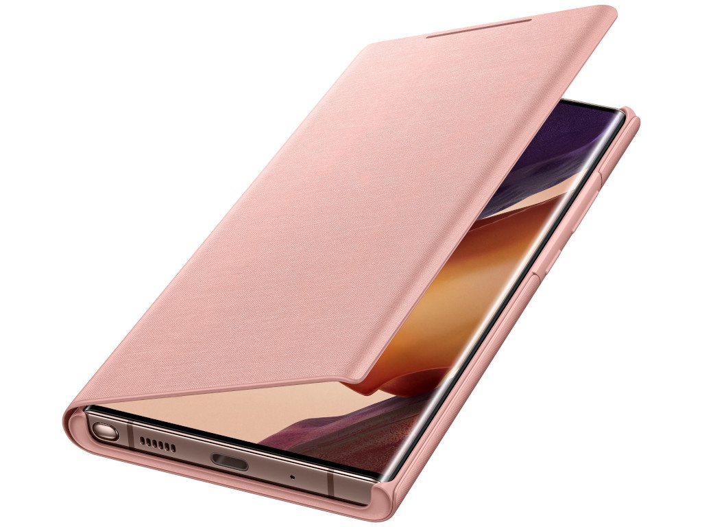 фото Чехол для samsung galaxy note 20 ultra smart led view cover bronze ef-nn985paegru