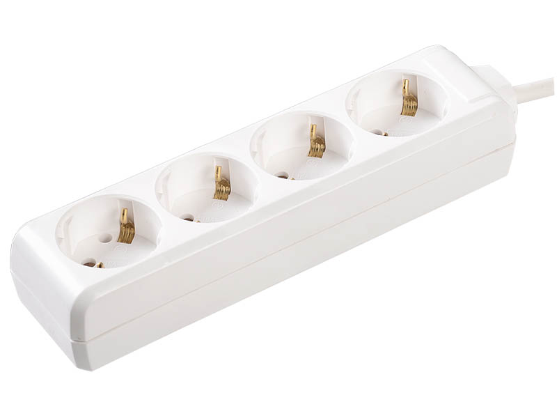 фото Сетевой фильтр iek 4 sockets 3m white wyp10-16-04-03-z-n