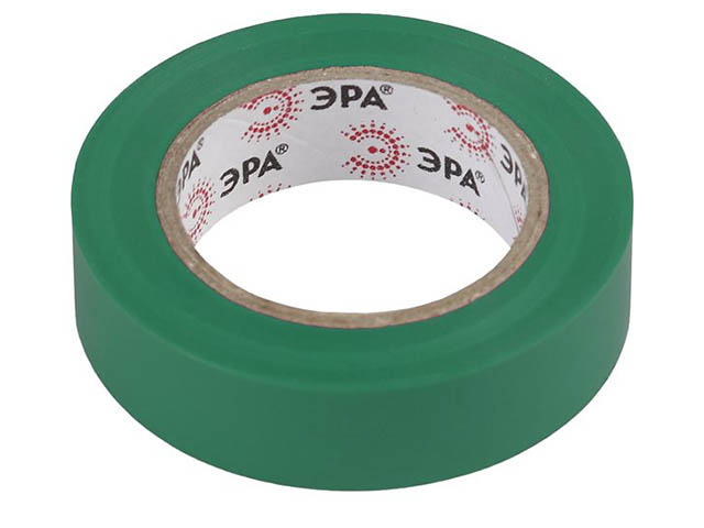 фото Изолента эра 15mm х 10m green 43928/43911