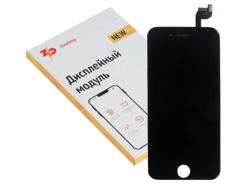 Дисплей ZeepDeep Premium для APPLE iPhone 6S RP Black в сборе с тачскрином 721263