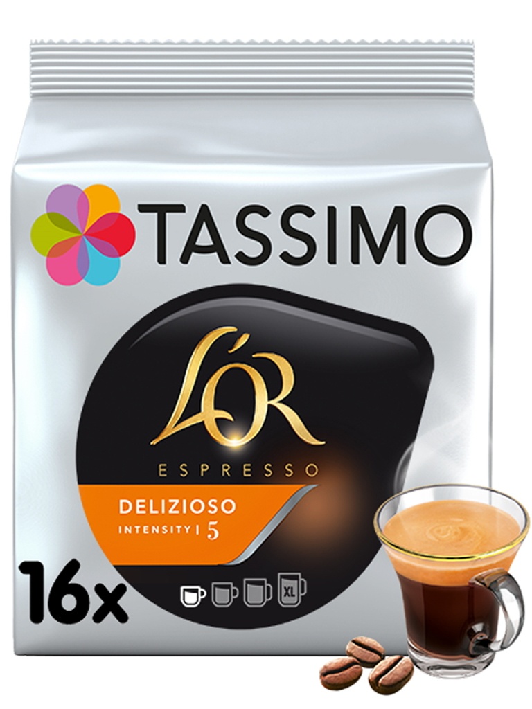 Капсулы для кофемашин Tassimo L’OR Espresso Delizioso