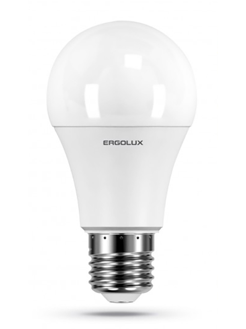 Лампочка Ergolux LED-A60-10W-E27-6K 12879 лампочка ergolux e27 11w 220 240v 3000k 1045lm led a60 11w e27 3k 14458