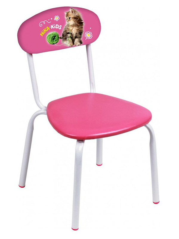 фото Детский стул nika сту5 с котенком pink