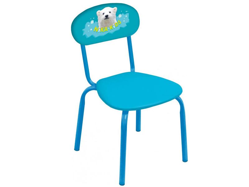 фото Детский стул nika сту6 с белым медвежонком turquoise