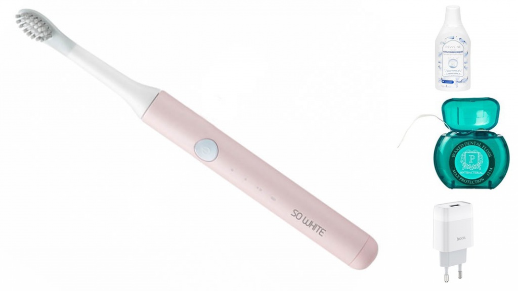 фото Зубная электрощетка xiaomi so white sonic electric toothbrush pink выгодный набор + серт. 200р!!!