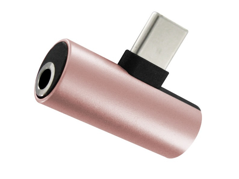 фото Аксессуар krutoff usb type-c - usb type-c + aux 3.5mm rose gold 16030