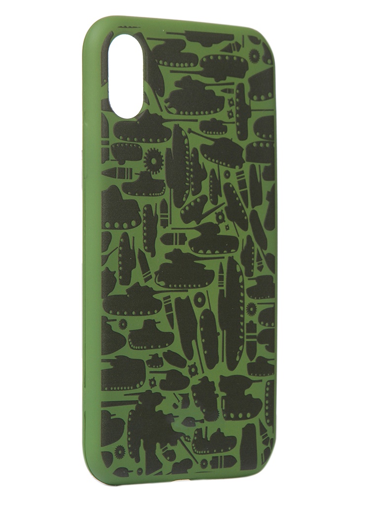 фото Чехол krutoff для apple iphone x/xs technics military green 10349