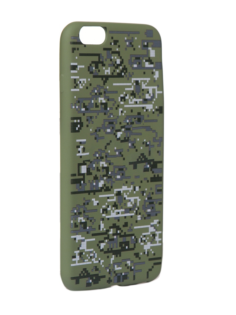 фото Чехол krutoff для apple iphone 6/6s plus pixel military desert 10319