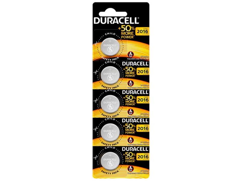 Батарейка CR2016 - Duracell DR CR2016/5BL EU (5 штук) батарейка duracell lr6 4bl optimum 5014061 б0056020