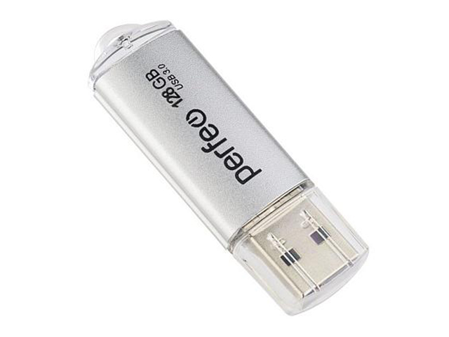 

USB Flash Drive 128Gb - Perfeo USB 3.0 C14 Metal Series Silver PF-C14S128ES, PF-C14S128ES