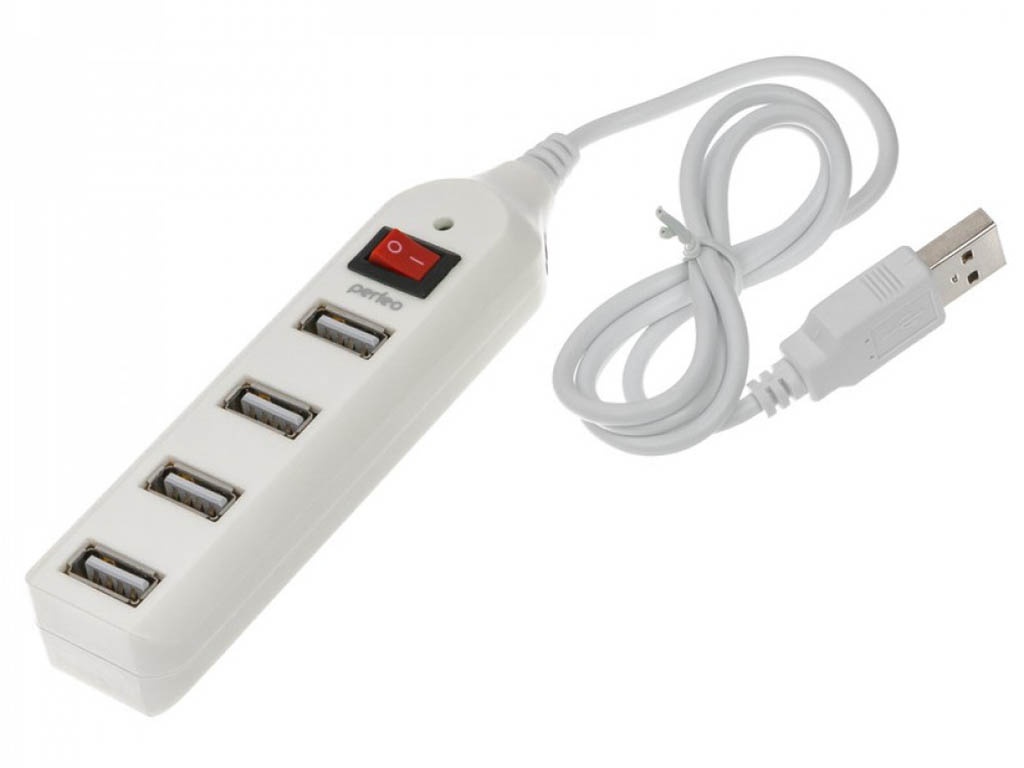 

Хаб USB Perfeo USB-HUB 4 Ports White PF-HYD-6001H / PF_A4885, PF_A4885