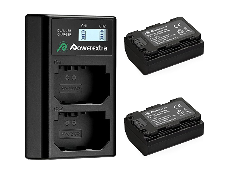 Зарядное устройство Powerextra NP-FZ100 +2 аккумулятора 21275