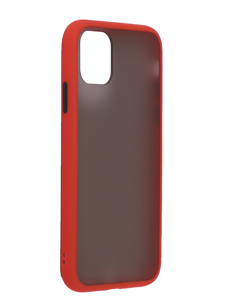 фото Чехол brosco для apple iphone 11 red-black ip11-st-tpu-red-black