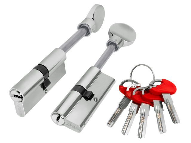 

Цилиндровый механизм со штоком Fuaro D-PRO507 95mm (60+10+25) CP Chrome, D-PRO507