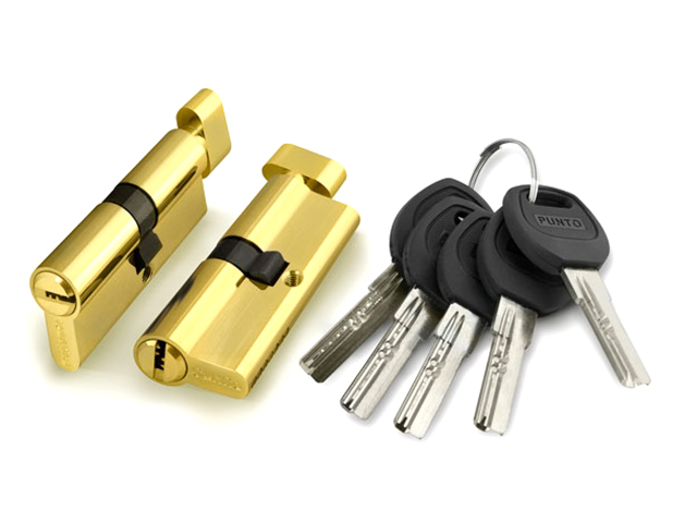 

Цилиндровый механизм с вертушкой Punto A202 70mm (30+10+30) PB Brass, A202
