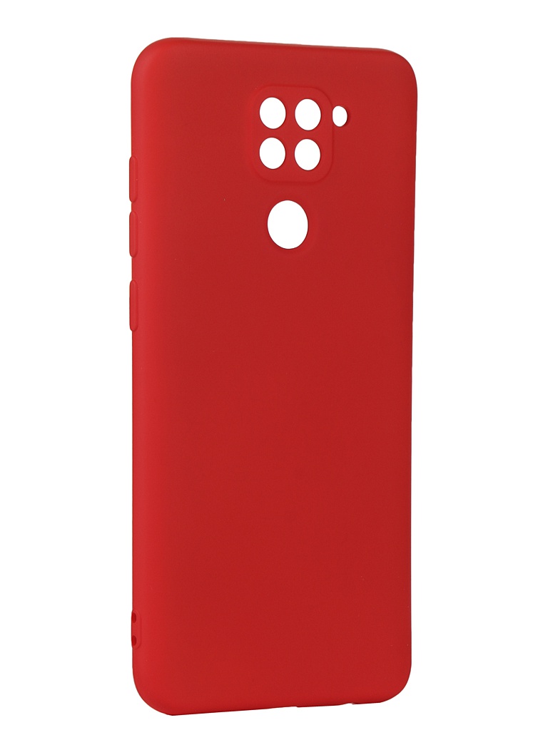 фото Чехол с микрофиброй df для xiaomi redmi note 9 silicone red xioriginal-11 df-group