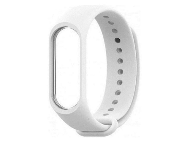 фото Aксессуар ремешок df для xiaomi mi band 3/4 silicone white xiclassicband-02 df-group