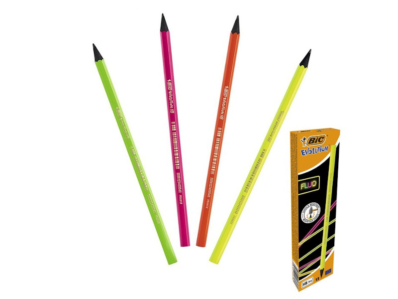 

Карандаш чернографитный Bic Evolution Fluo HB 940757, 940757