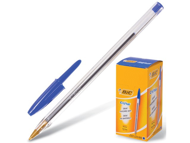 

Ручка шариковая Bic Cristal 1mm корпус Transparent, стержень Blue 847898, 847898